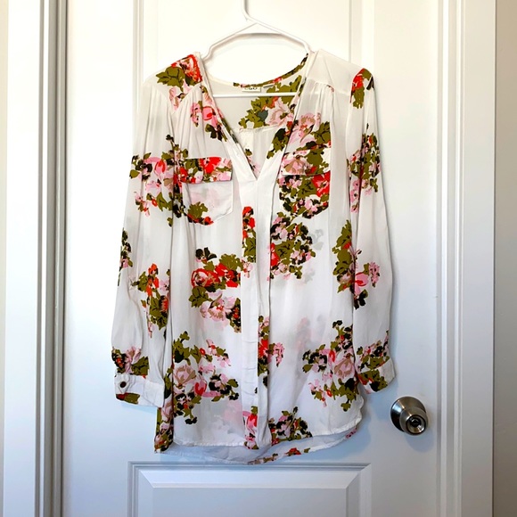 Cato Blue Long Sleeve Blouse Size 22 (Plus) - 50% off
